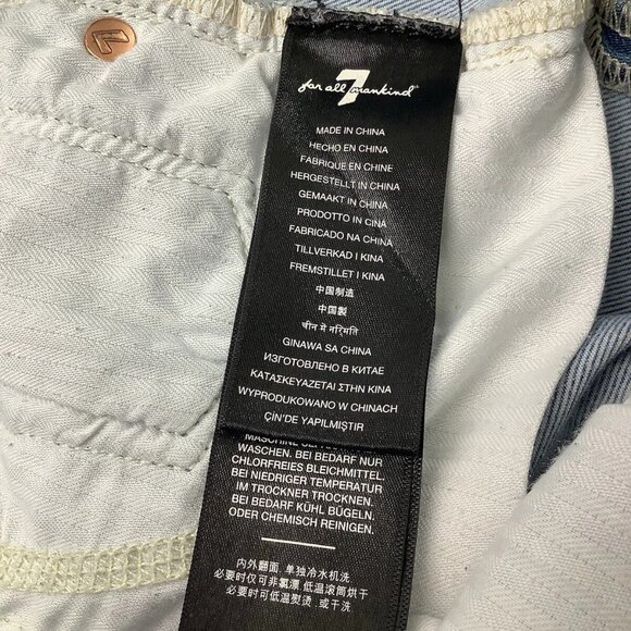 7 For All Mankind High Waist Cropped Skinny Jeans Womens Size 27 - Picture 7 of 9